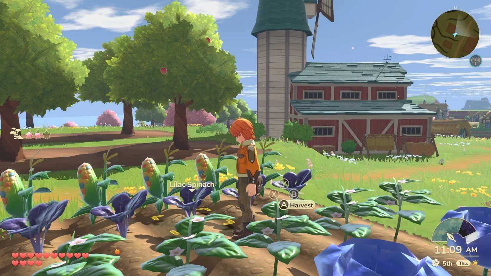 Growing crops on a farm in an official game screenshot
